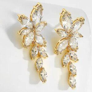 Enchanted Evening Dangle Earrings Wedding Prom Fashion Jewelry, GOLD